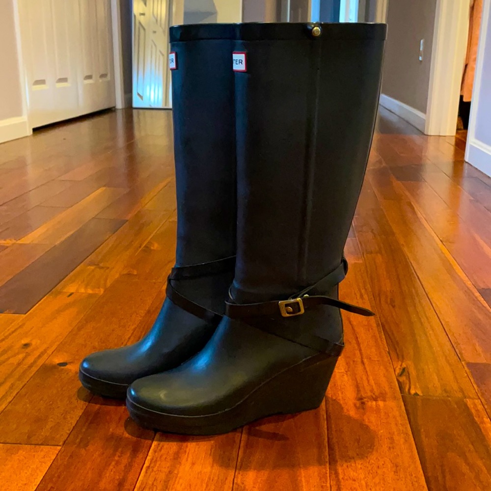 Hunter heeled boots Size 7/7.5